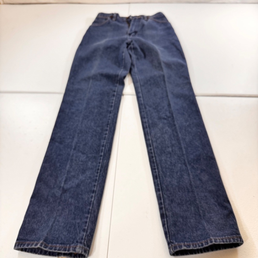 VTG 80S Wrangler Men Dark Wash Jeans Straight Leg‎ Casual Work Pants 33x32 USA